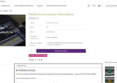 Page produit