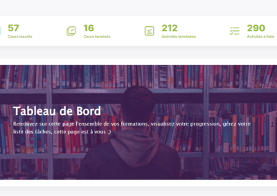 Vue du Tableau de Bord Stagiaire