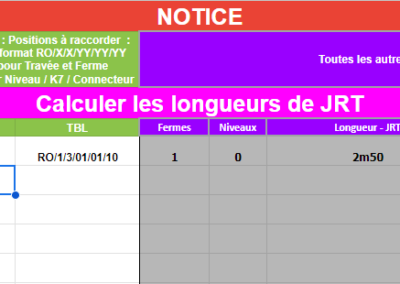 Calcul des longueurs de Jarretière NRO