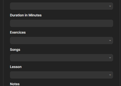 Practice logging form